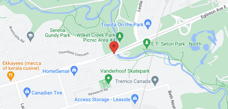 map of #2ND-3RD -965 EGLINTON AVE W